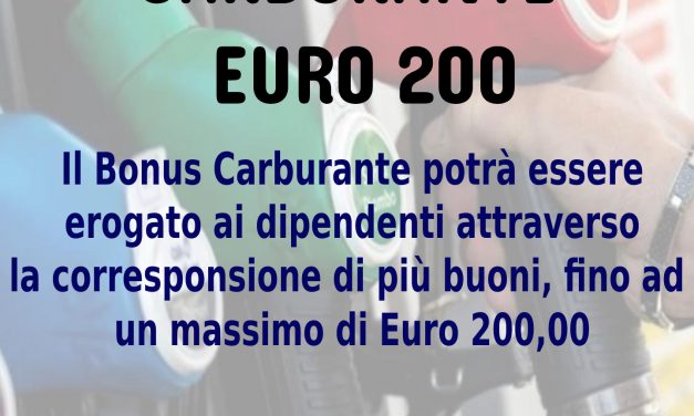 BONUS CARBURANTE EURO 200