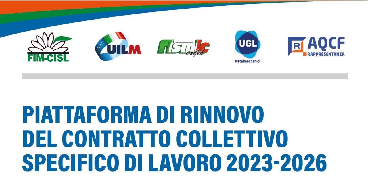 PIATTAFORMA DI RINNOVO DEL CONTRATTO COLLETTIVO SPECIFICO DI LAVORO 2023-2026