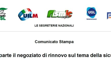 CCSL: parte il negoziato di rinnovo sul tema della sicurezza