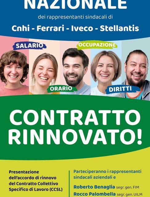 ASSEMBLEA NAZIONALE DEI RAPPRESENTANTI SINDACALI CNHI – FERRARI – IVECO – STELLANTIS