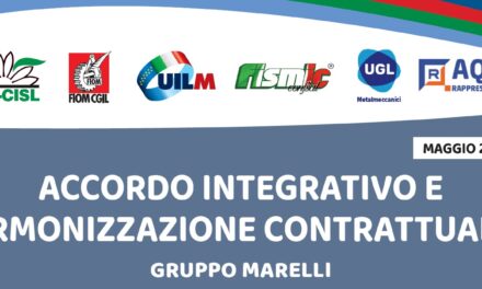 ACCORDO INTEGRATIVO E ARMONIZZAZIONE CONTRATTUALE GRUPPO MARELLI