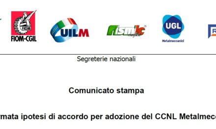 MARELLI: FIRMATA IPOTESI DI ACCORDO PER ADOZIONE DEL CCNL METALMECCANICI