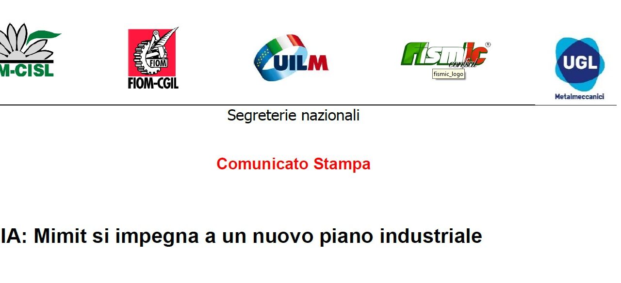 IIA: MIMIT SI IMPEGNA A UN NUOVO PIANO INDUSTRIALE