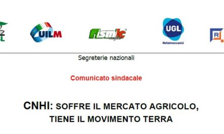 CNHI: SOFFRE IL MERCATO AGRICOLO, TIENE IL MOVIMENTO TERRA