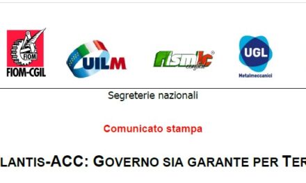 STELLANTIS-ACC: GOVERNO SIA GARANTE PER TERMOLI