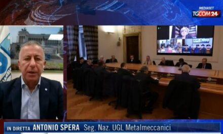 OGGI 18 GENNAIO 2024- L’INTERVENTO DEL SEGRETARIO NAZIONALE UGL METALMECCANICI, ANTONIO SPERA,  IN DIRETTA AL TGCOM24 PER LA VERTENZA EX ILVA