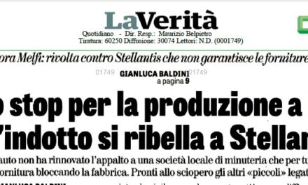 ALTRO STOP PER LA PRODUZIONE A MELFI – ORA L’INDOTTO SI RIBELLA A STELLANTIS