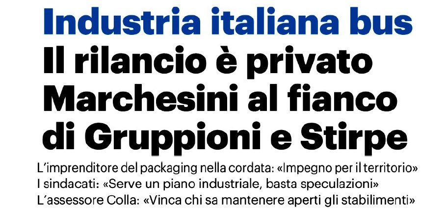 INDUSTRIA ITALIANA BUS IL RILANCIO È PRIVATO