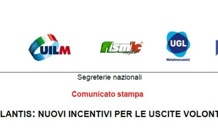 STELLANTIS: NUOVI INCENTIVI PER LE USCITE VOLONTARIE