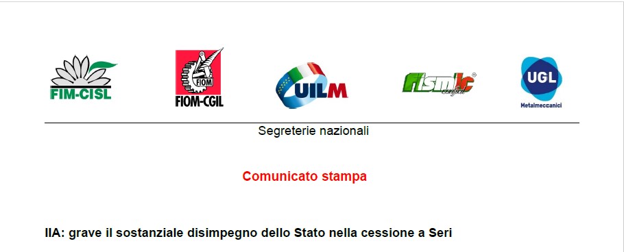IIA: GRAVE IL SOSTANZIALE DISIMPEGNO DELLO STATO NELLA CESSIONE A SERI