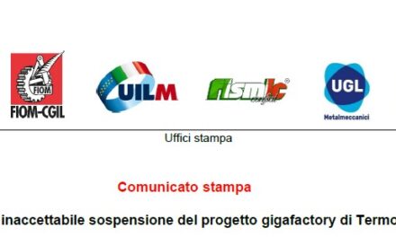 STELLANTIS /ACC : INACCETTABILE SOSPENSIONE DEL PROGETTO GIGAFACTORY DI TERMOLI