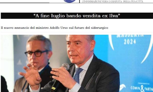 A FINE LUGLIO BANDO VENDITA EX ILVA