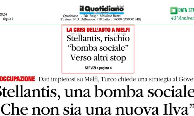 STELLANTIS,  UNA BOMBA SOCIALE “CHE NON SIA UNA NUOVA ILVA”