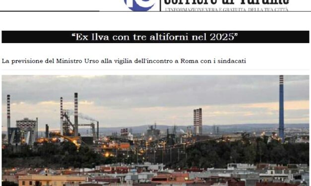 “EX ILVA CON TRE ALTIFORNI NEL 2025”