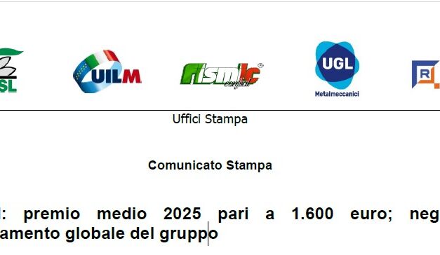 CNHI: PREMIO MEDIO 2025 PARI A 1.600 EURO; NEGATIVO L’ANDAMENTO GLOBALE DEL GRUPPO